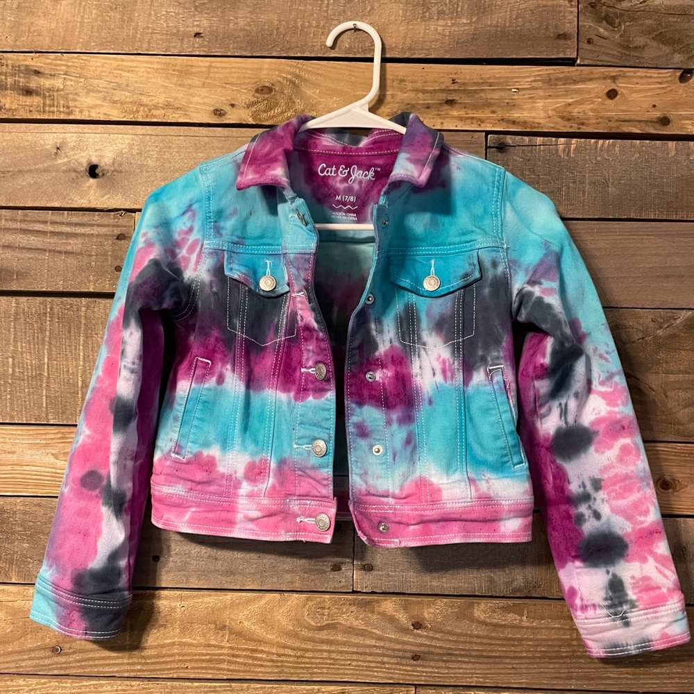 Custom Tie Dyed Jean Jacket